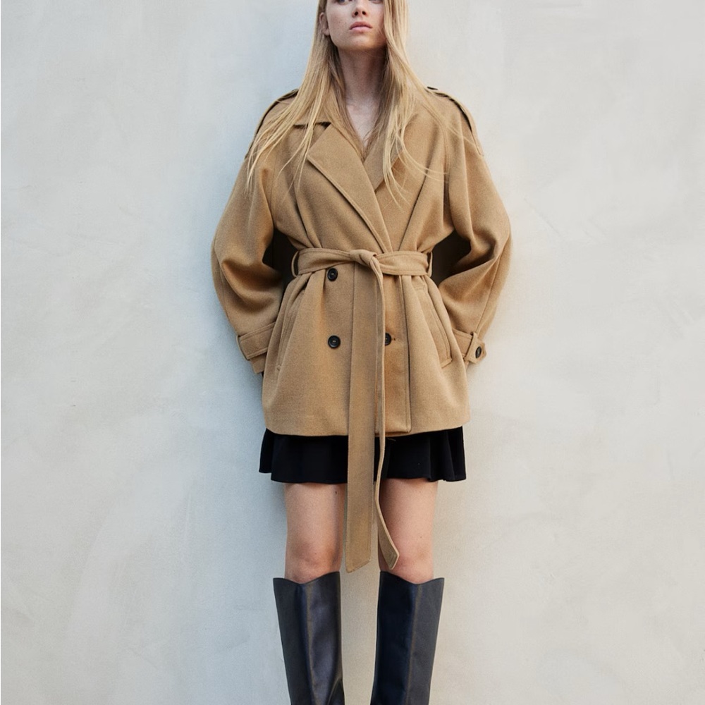 H&M Short Felted Pea coat